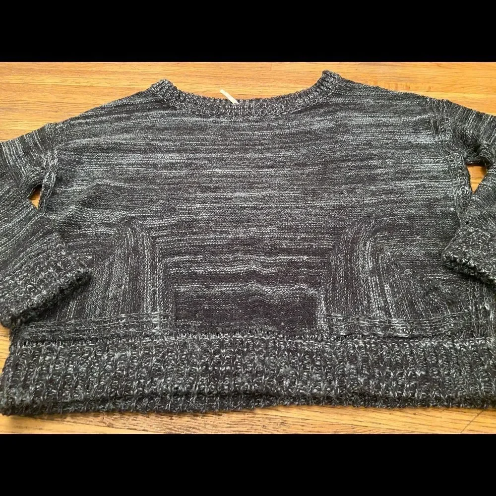 Free People black/grey sweater